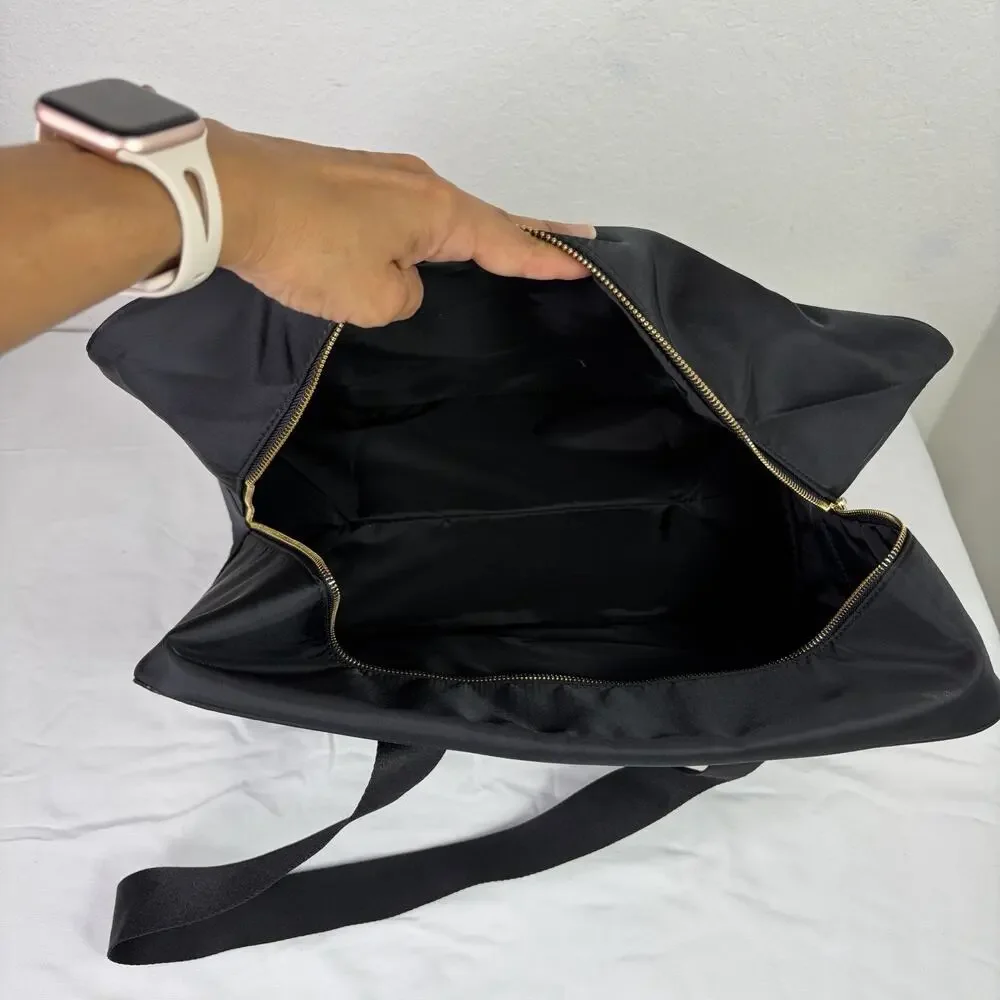 Rabanne Black Duffle Weekender Bag, NWOT, masculine, classic, lightweight.
